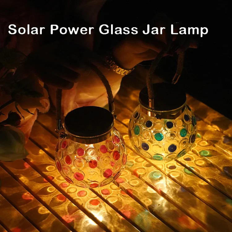 Solar Power Glass Jar Lamp