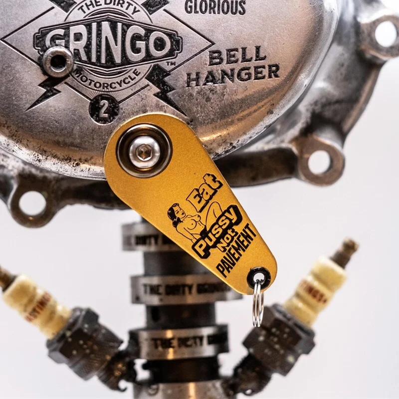 Funny Motorcycle Gremlin Bell Hook