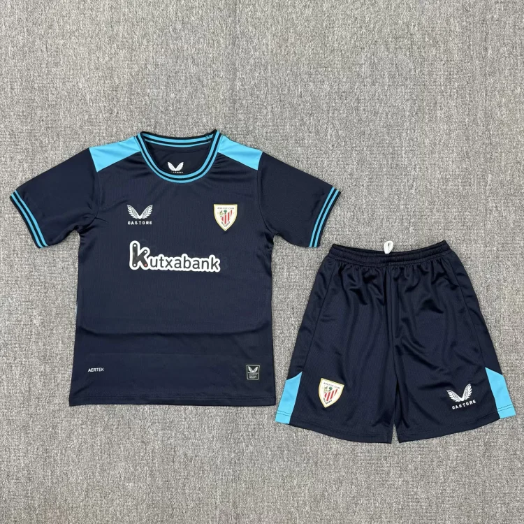 2025-26 New Season-Athletic Bilbao Away-Jersey-Children's Wear