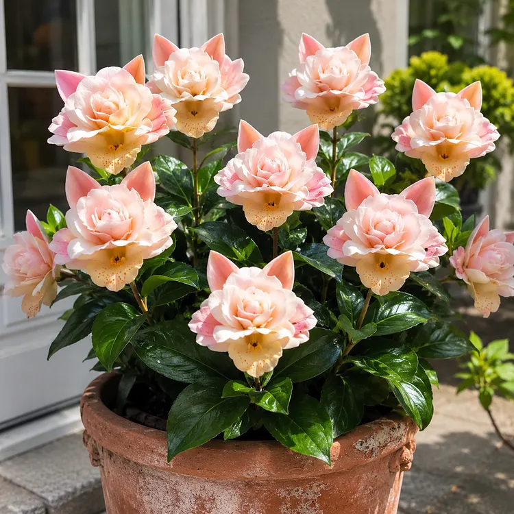 🐱 Blush Cat-Ear Rose Bulbs  🌸