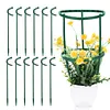 6Pcs Plant Support Stakes Half Round Plant Stake for Climbing Plants (25cm)