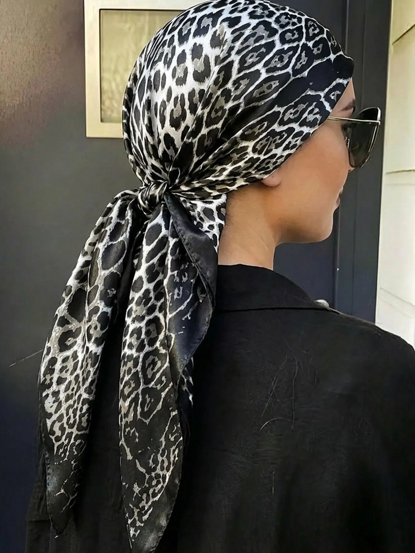 Women's Square Hijab Scarf, Color Block Print Turban, Chemotherapy Sleep Cap, Elastic Head Wrap, Daily Wear, Muslim Accessories Women's Square Hijab Scarf, Color Block Print Turban, Chemotherapy Sleep Cap, Elastic Head Wrap, Daily Wear, Muslim Accessories