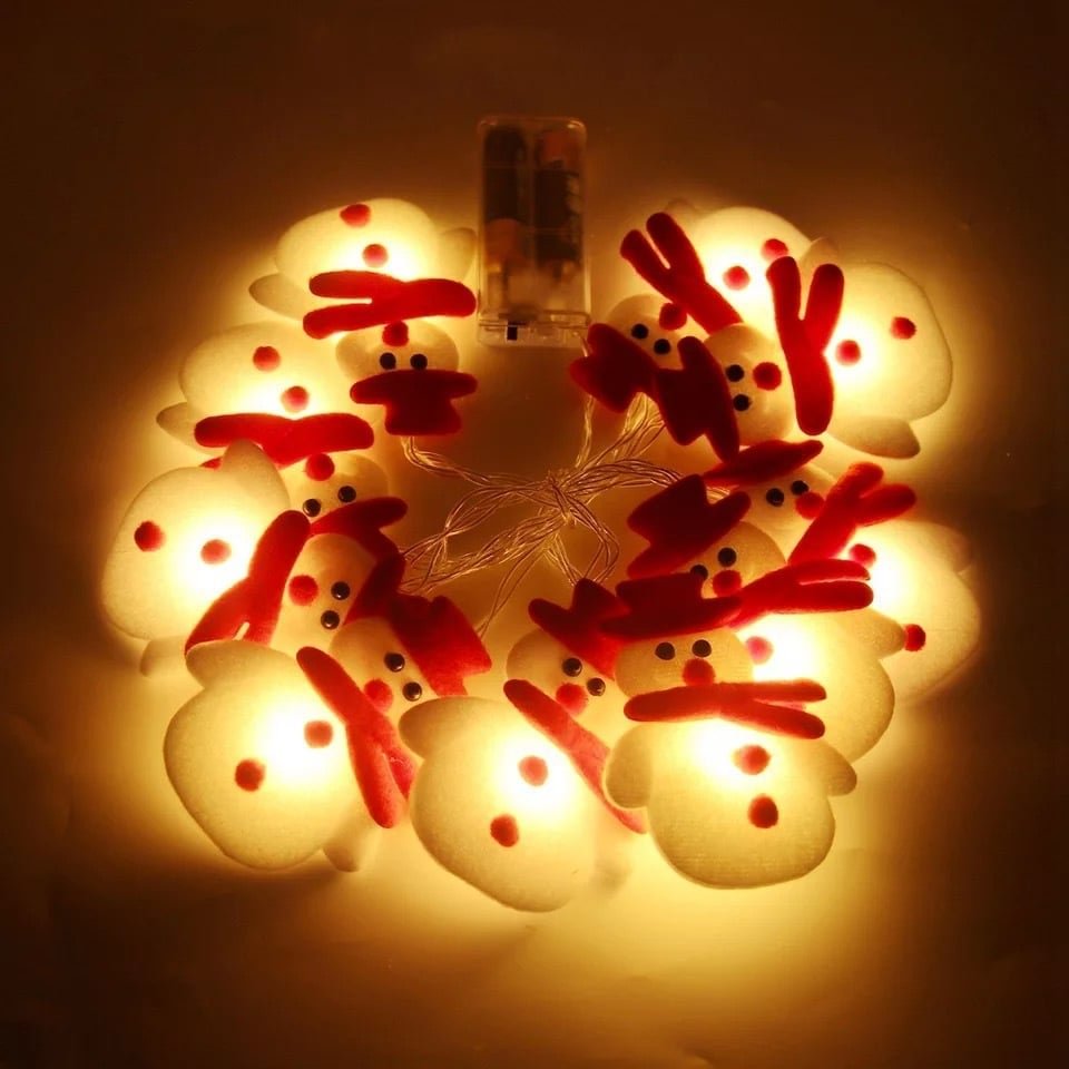 10 LEDS Christmas Snowman String Lights