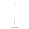 Thatch Rakes for Lawns 15.4 Inch Wide Lawn Rake for Leaves and Grass with Long Handle & 11 Curved Tines for Garden Yard Soil Loosening Grass Cleaning
