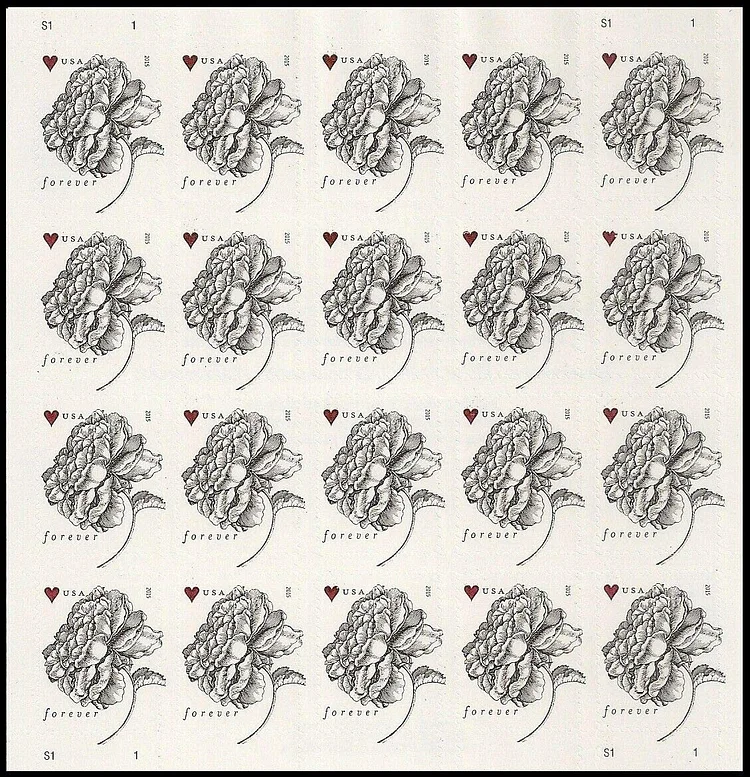 Vintage Rose Pane Wedding Forever Postage Stamps