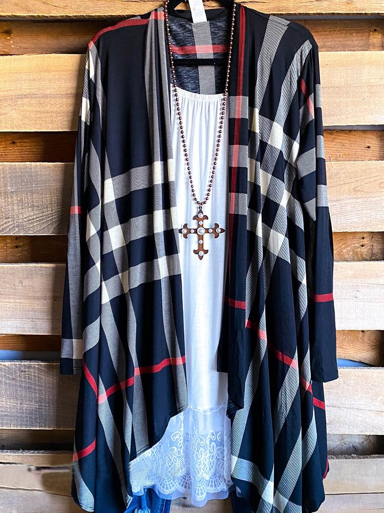 Oversized Casual Printed Kimono P175440332