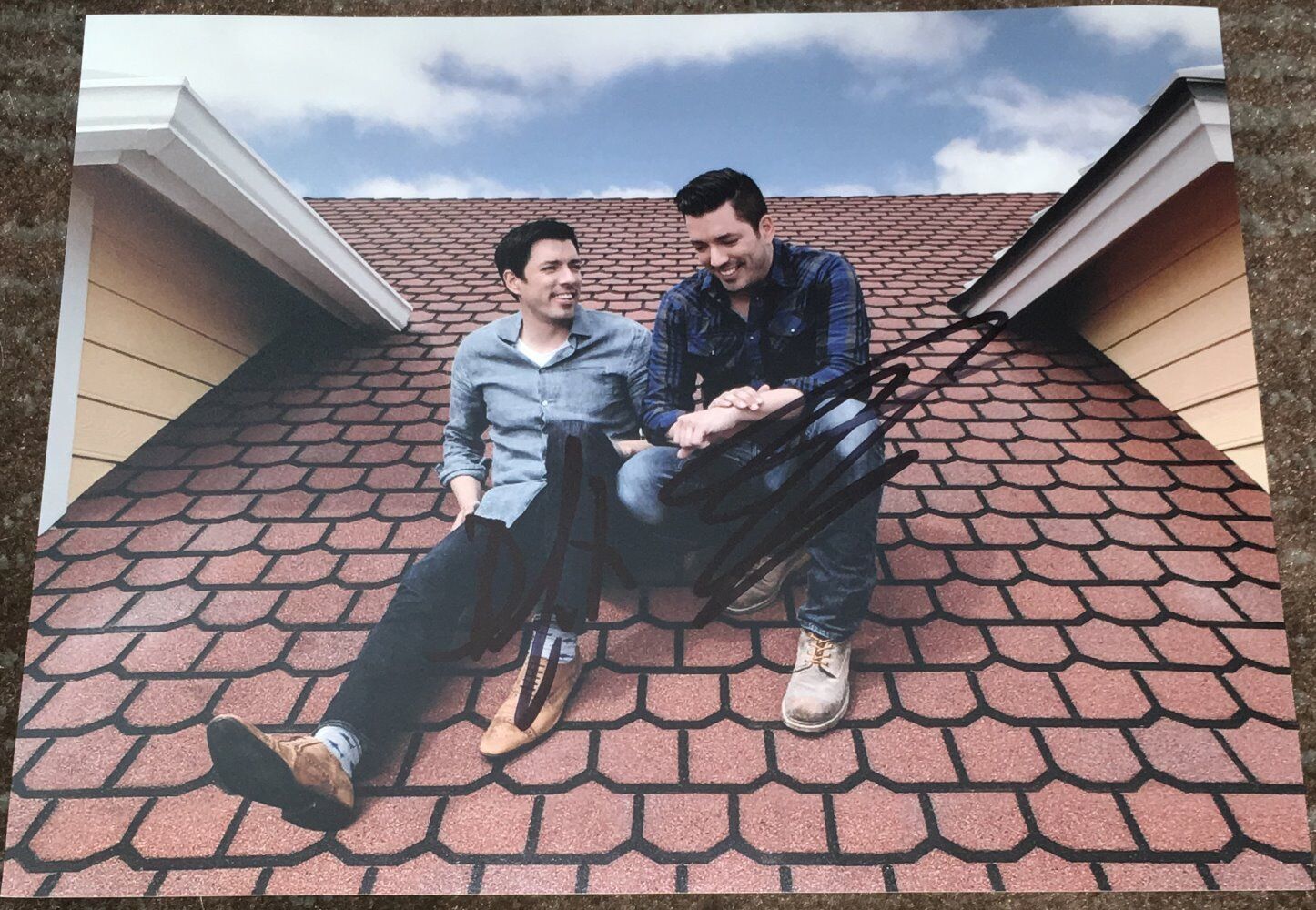 JONATHAN & DREW SCOTT SIGNED HGTV PROPERTY BROTHERS 8x10 Photo Poster painting B w/EXACT PROOF