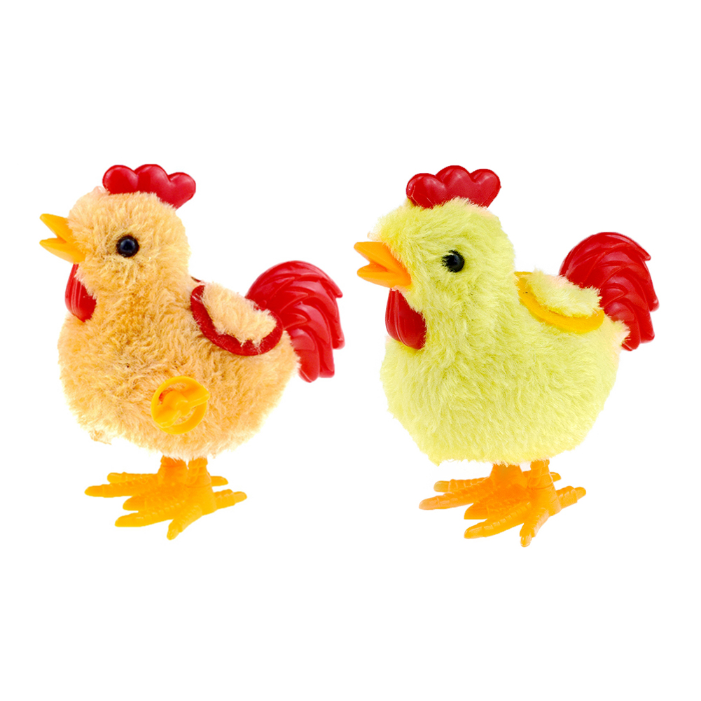 

Wind-up Toys Cartoon Plush Chicken Clockwork Jumping Rooster Color Random, 501 Original