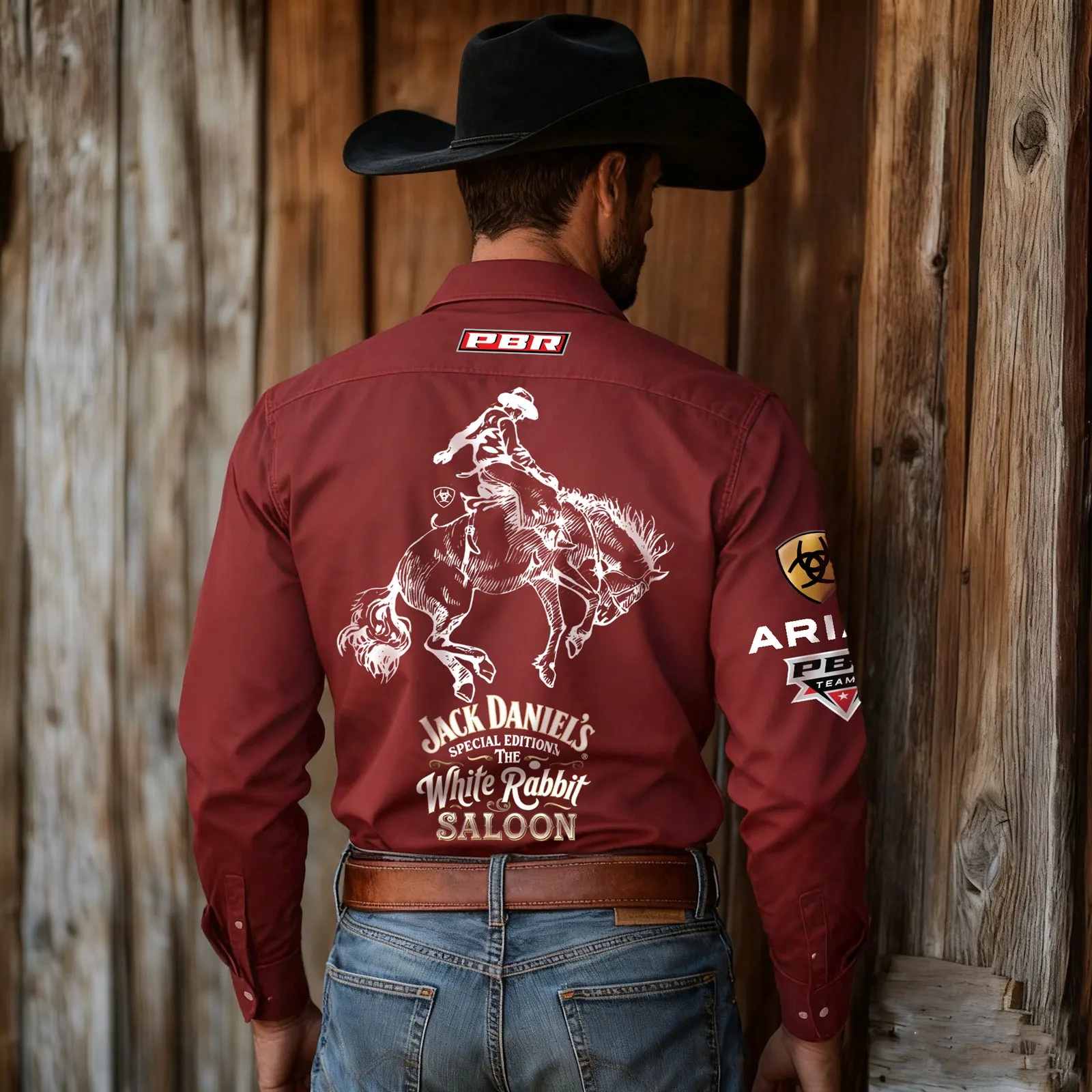 Men's Western Cowboy Shirt With Pattern