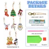 8PCS Diamond Art Keyring Sabta Double Sided Rhinestone Painting Keychain Pendant