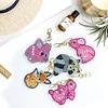 5pcs/set DIY Full Drill Special Shaped Diamond Painting Animal Keychain