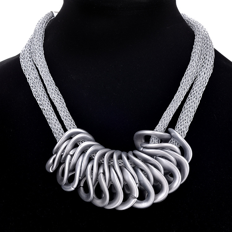 Fashion all-match net yarn necklace