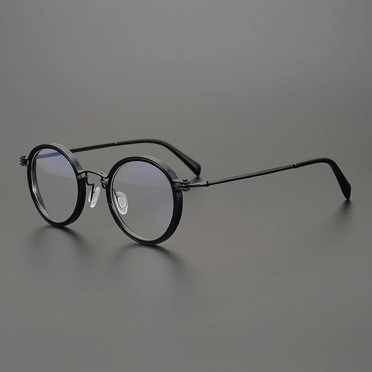 Intelligent Zoom Reading Glasses Men Retro Round Frame Glasses Presbyopia Glasses Business Style Anti Blue Glasses +1.0 To +4.0