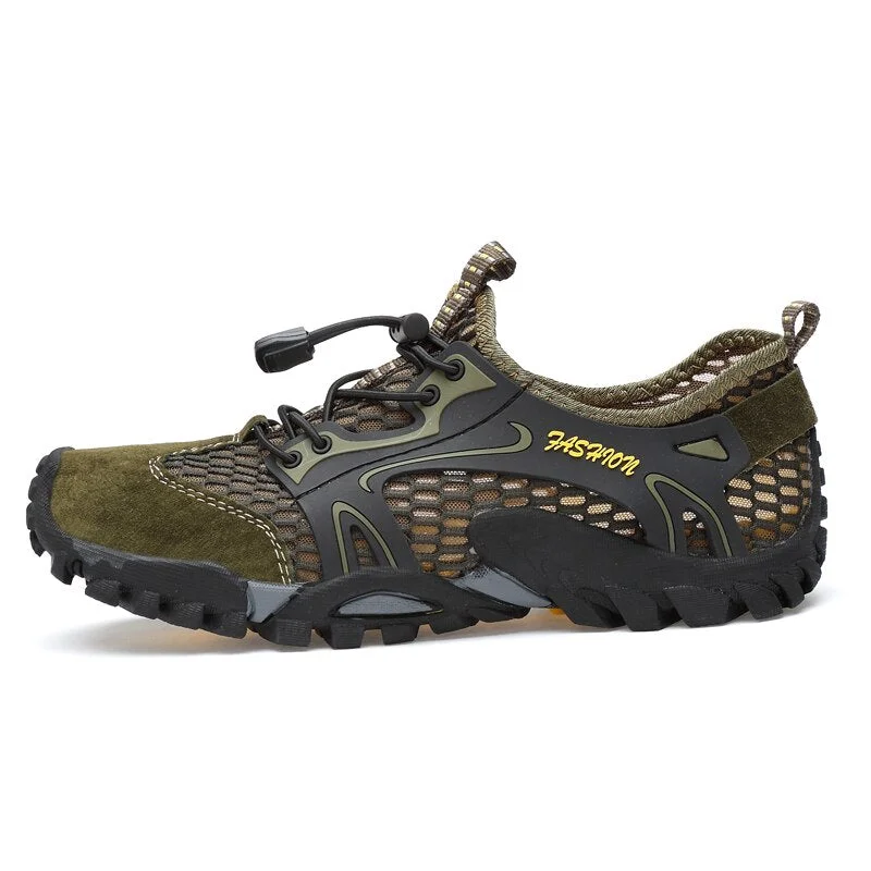 2019 Men's Summer Breathable Hiking Shoes Male Cutout Men's Shoes Movement Outdoor Leisure Sandals Mesh Breathable Shoes