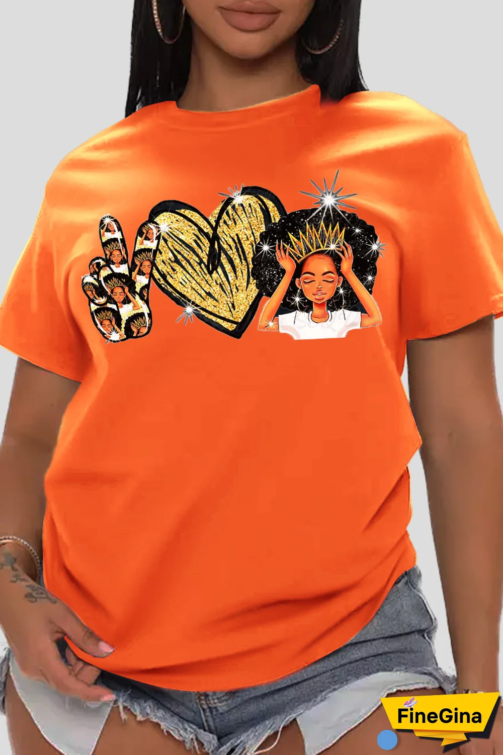 White Street Vintage Print Patchwork O Neck T-Shirts