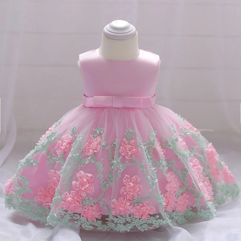 Summer Flower Girl Dress Princess Christening Birthday Dress for 1 Year Baby Girl Party Wedding Prom Dress Vestidos 12 24 Month