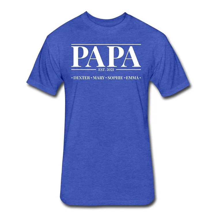 Personalized Papa Shirt With Kids' or Grandkids' Names - Personalized Papa Gift - Papa T-Shirt - Papa Est Shirt - Papa Established Shirt