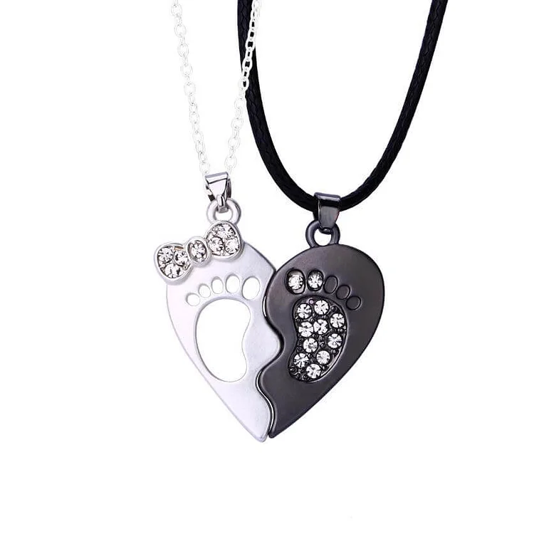 Two Piece Half Heart Necklace for BFF and Couple