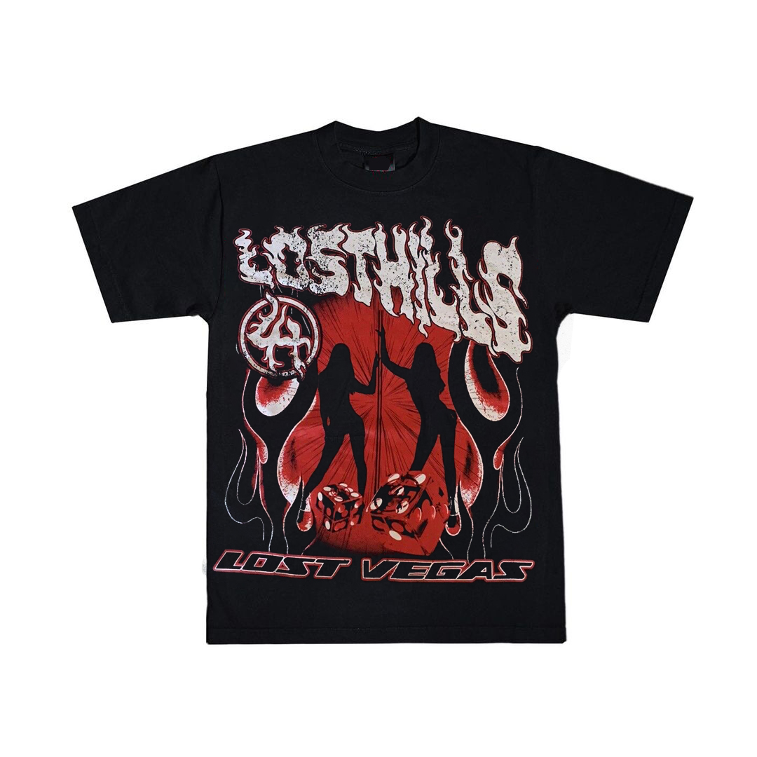 Sopula Retro Lost In The Hills Lost Vegas Graphics Cotton T-Shirt - SOPULA