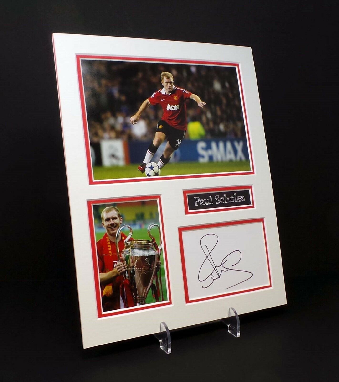 Paul SCHOLES Signed Mounted Photo Poster painting Display AFTAL COA Ex Man United Footballer