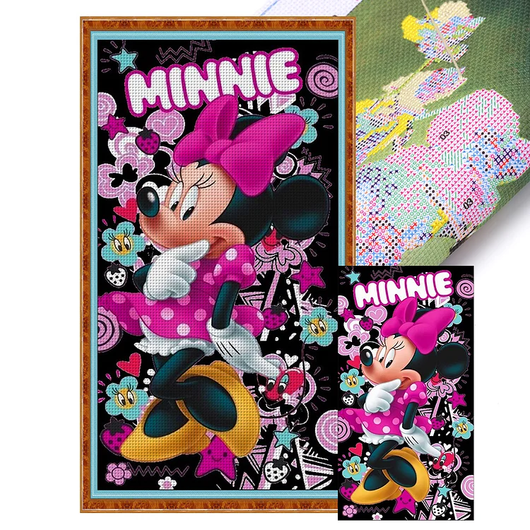 Disney Minnie - Printed Cross Stitch 11CT 40*75CM