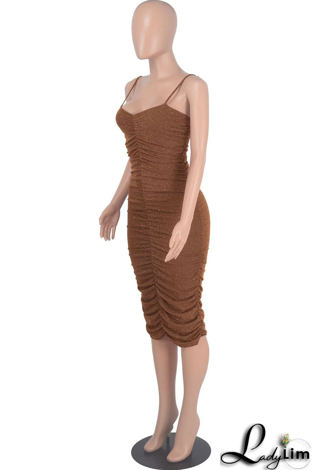 Purple Sexy Solid Split Joint Fold Spaghetti Strap One Step Skirt Dresses