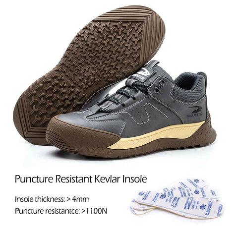 Work Shoes with Kevlar Midsole for Puncture Resistant