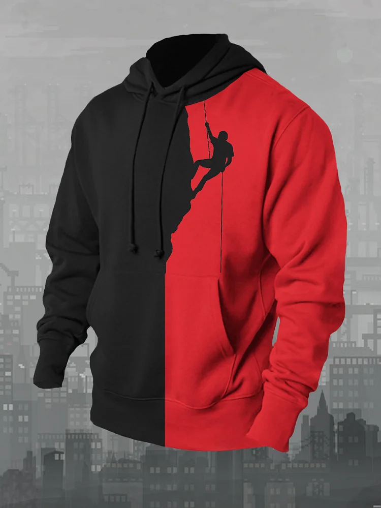 Outdoor Rock Climbing Printed Men's Hoodie