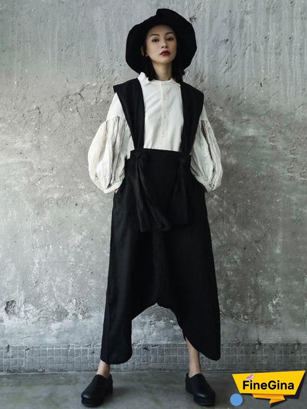 Solid Linen Loose Harem Pants