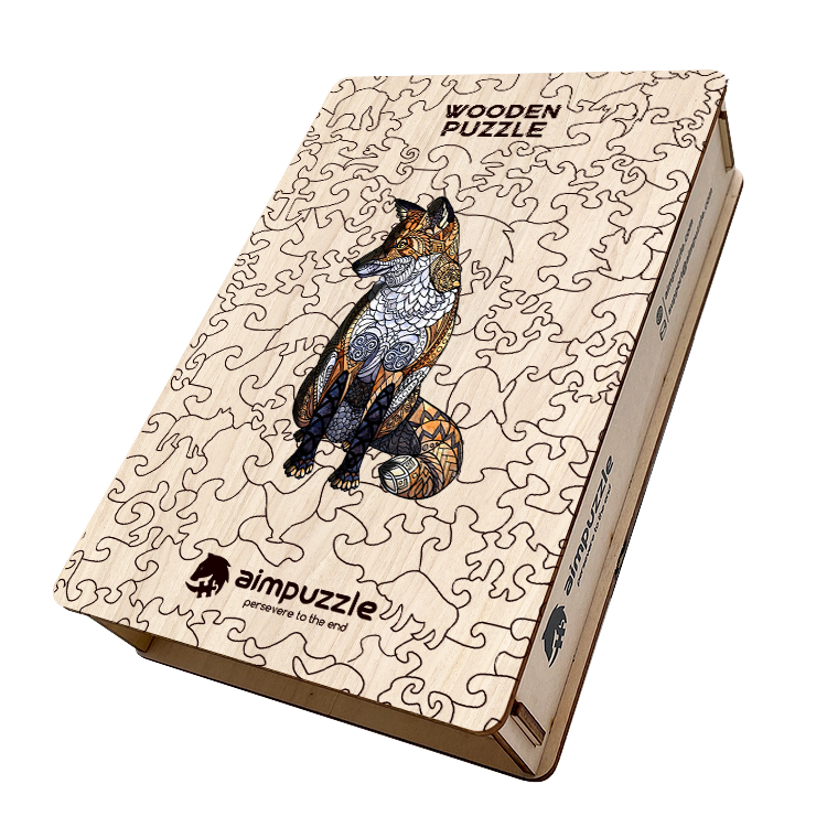 Brown Fox Wooden Jigsaw Puzzle