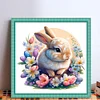 Bunny In Flowers - 18CT Stamped Cross Stitch 25*25cm/9.84*9.84in