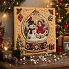 (20x20cm)mas Snow Globe DIY Pearl Painting Art With Inner Wooden Framed Kit
