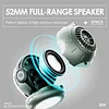 Spaceman Portable Bluetooth Speaker with 52mm Full Range Speaker, Deep Bass and HD Microphone - Wireless Speaker with Bluetooth 5.3 and Long Battery Life - Great for TV and On the Go - Sci-Fi Lighting Effects