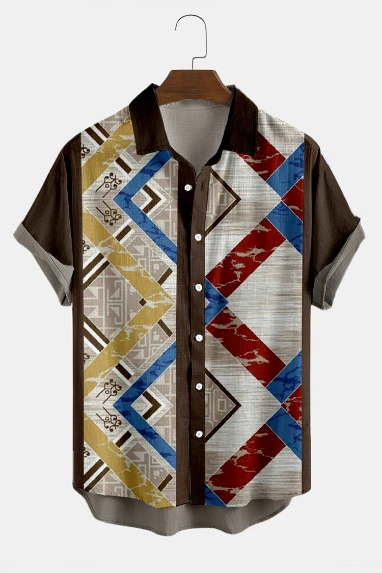 Fashion Classic Geometric Print Shirt