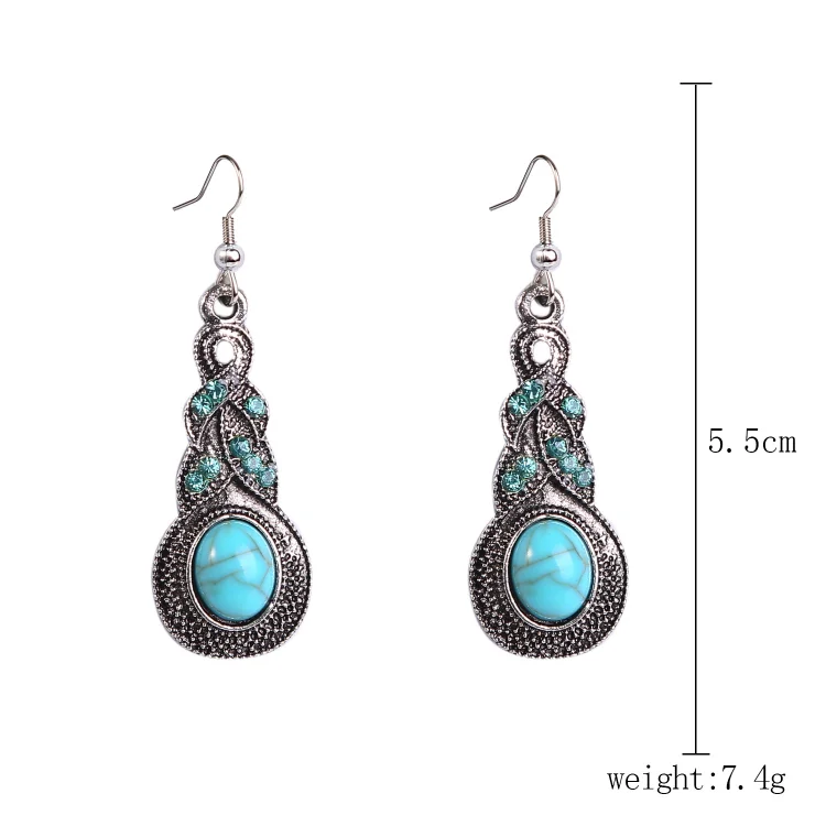 Women Boho Turquoise Earring Vintage Ethnic Retro Boho Earring