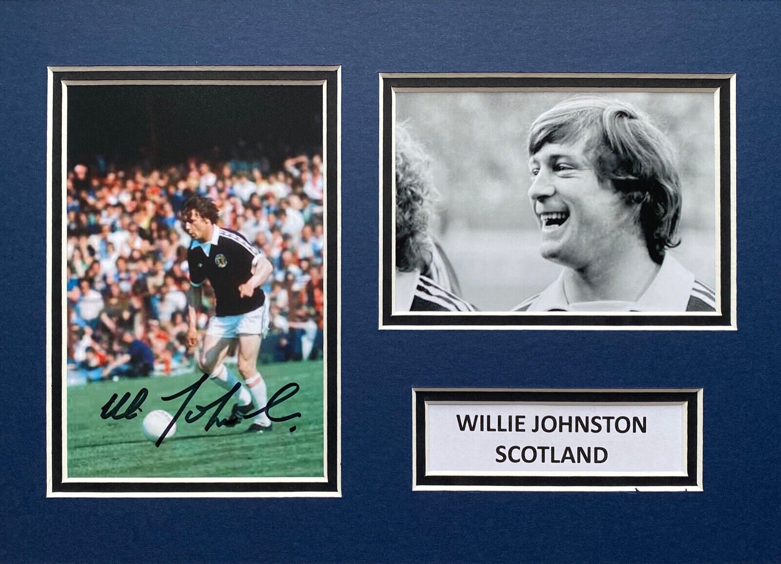 WILLIE JOHNSTON HAND SIGNED A4 Photo Poster painting MOUNT DISPLAY SCOTLAND AUTOGRAPH FOOTBALL 1