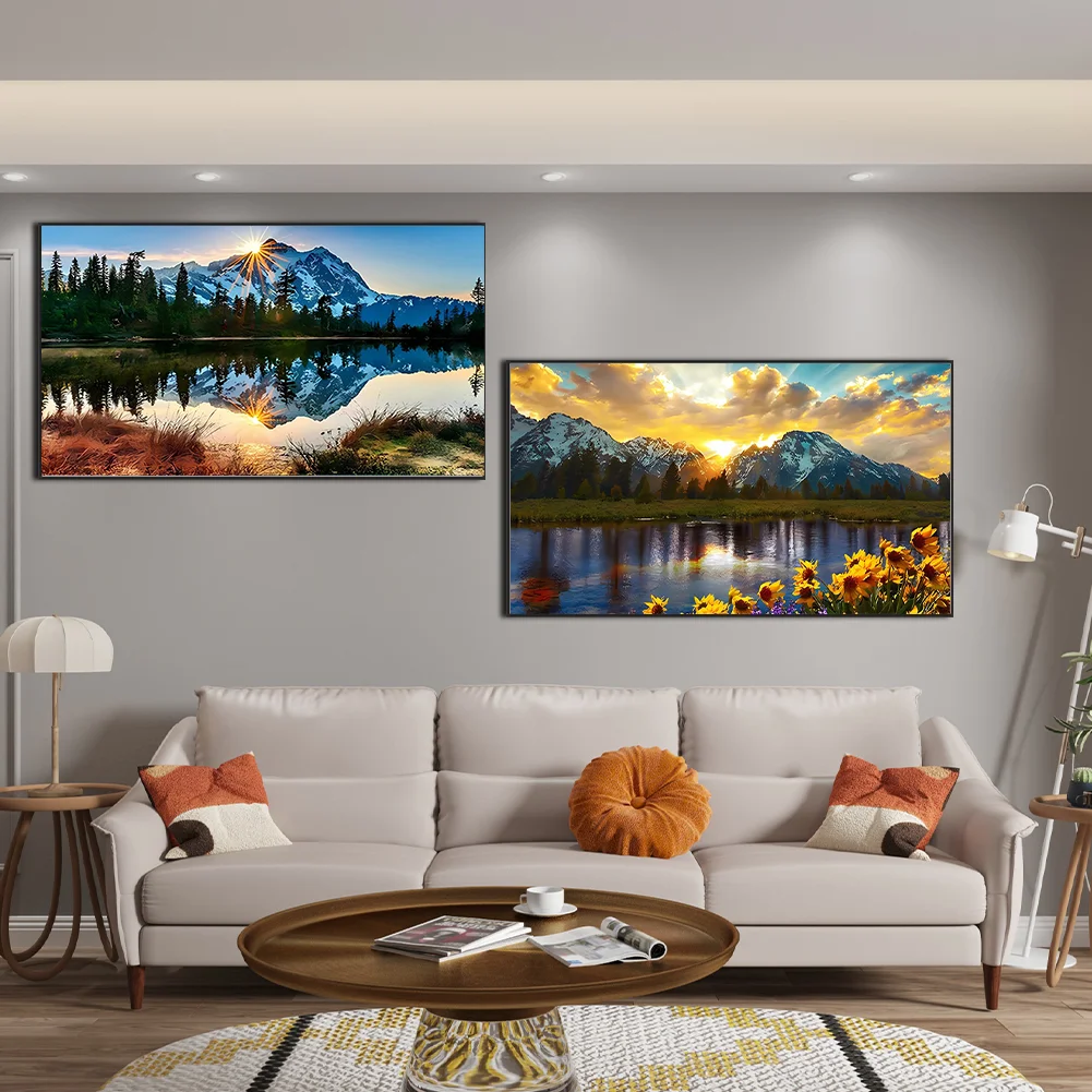 2pcs Diamond Painting - Full Round Drill - Landscape(Canvas|70*40cm)