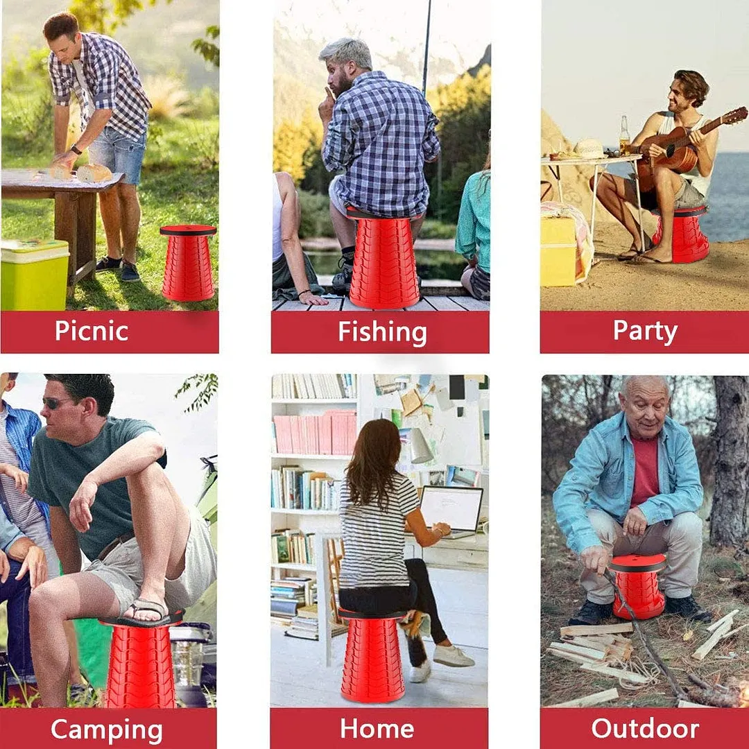 Premium Heavy-Duty Folding Stool - 400lbs Capacity, Portable & Adjustable