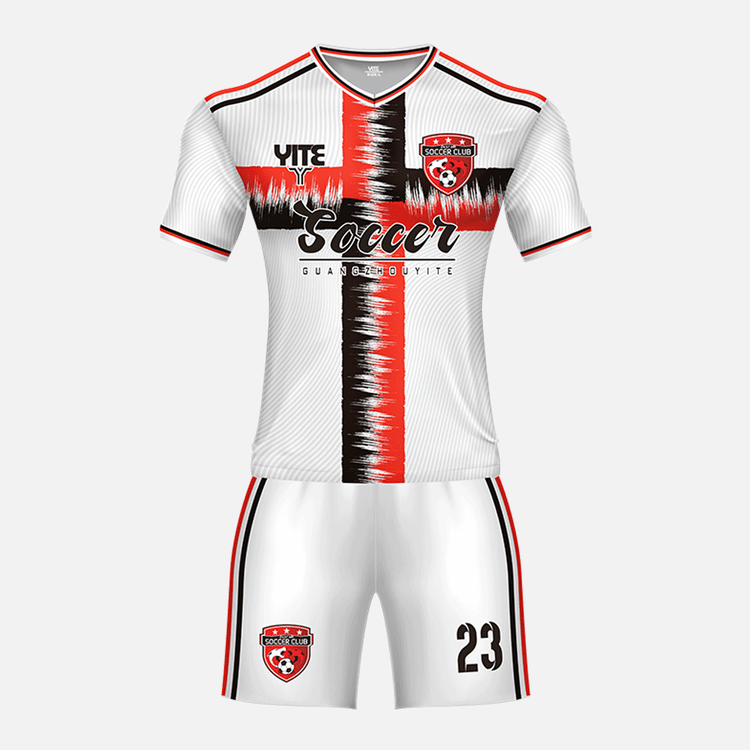 YITE | YTZQ204-White  And Red Soccer Uniforms