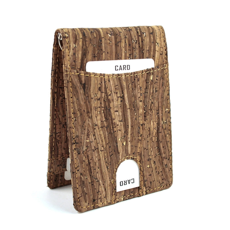 Men’s Solid Color Carbon Fiber Microfiber Flip Cover Card Holders