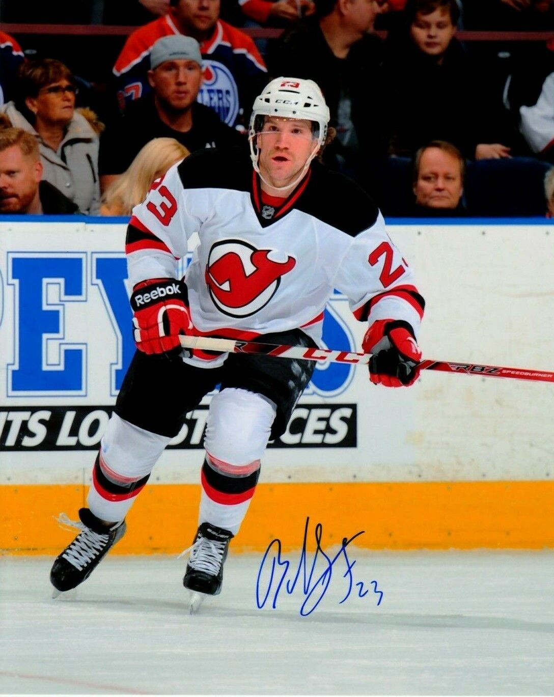 BOBBY FARNHAM autographed SIGNED NJ NEW JERSEY DEVILS 8X10 goal