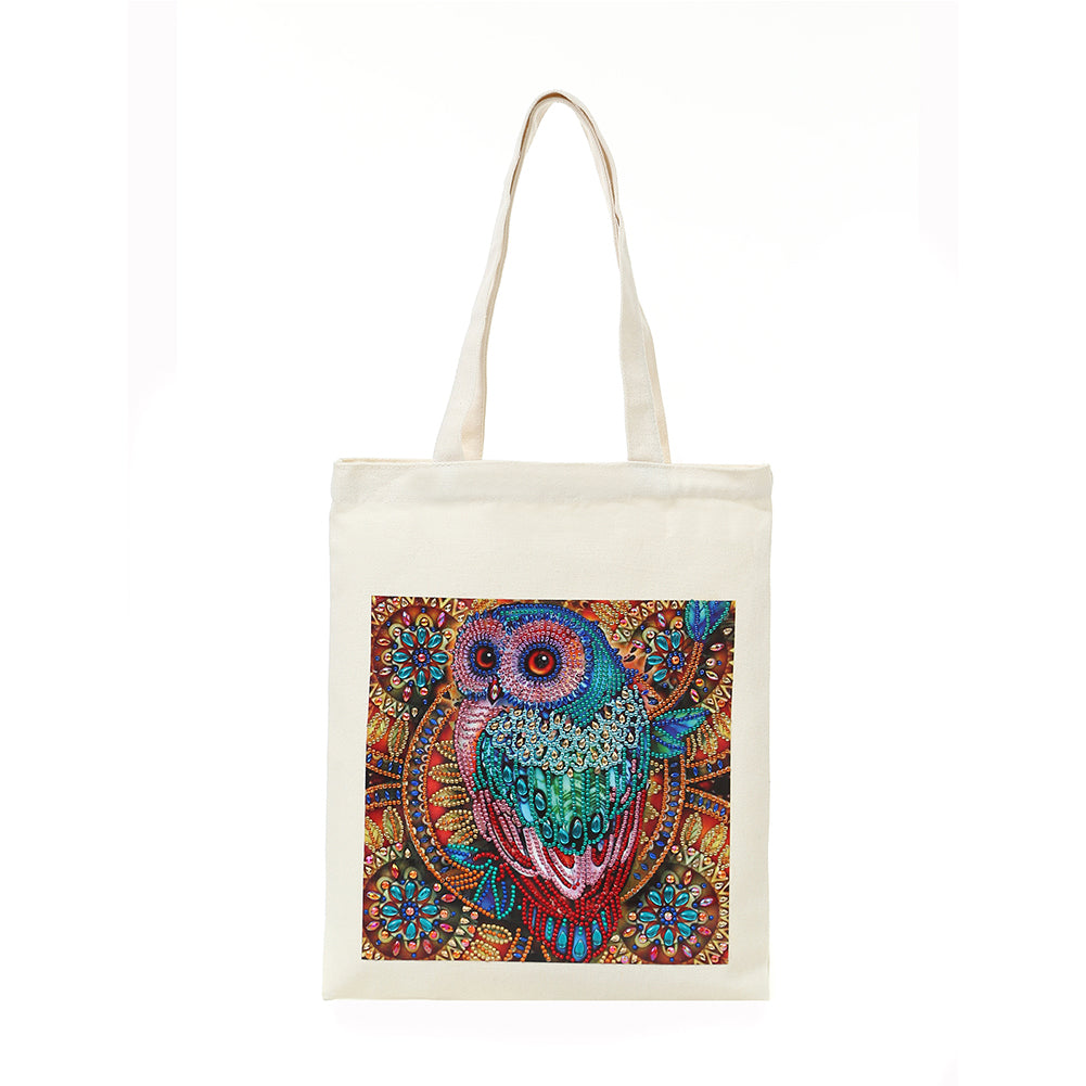 DIY Owl Diamond Painting Shopping Tote Bags Mosaic Kit Art Drawing (BB015) gbfke