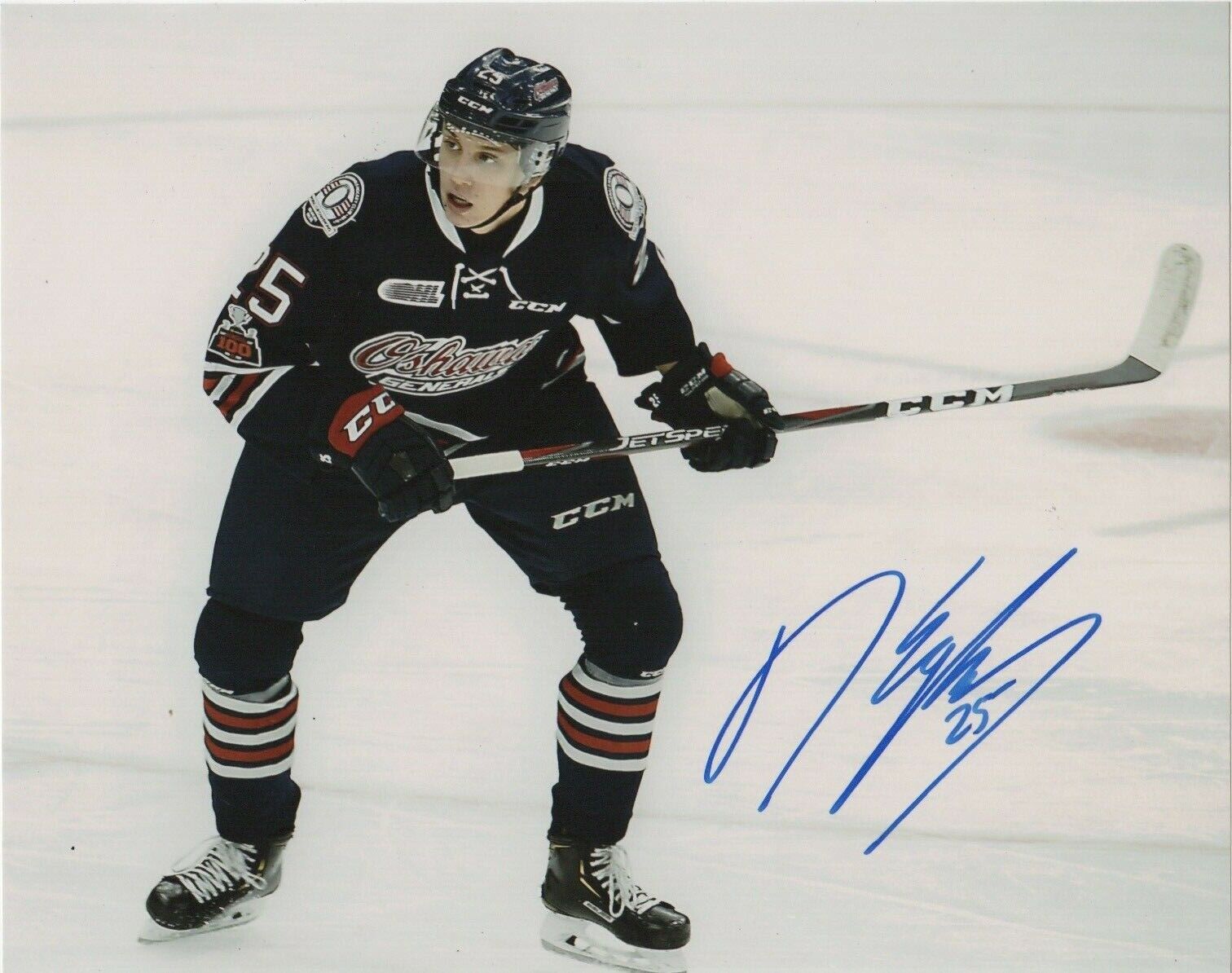 Oshawa Generals Nando Eggenberger Signed Autographed 8x10 NHL Photo Poster painting COA #9