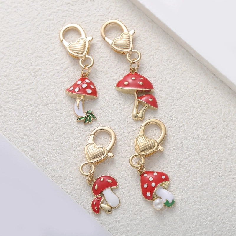 Cute Mushroom Alloy Enamel Keychain