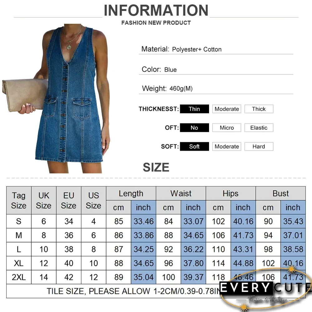 Button Down Casual Tunic Top Women's Above Knee Blouse Dress Women Denim Shirt Dresses Half Sleeve Distressed Jean Dress
