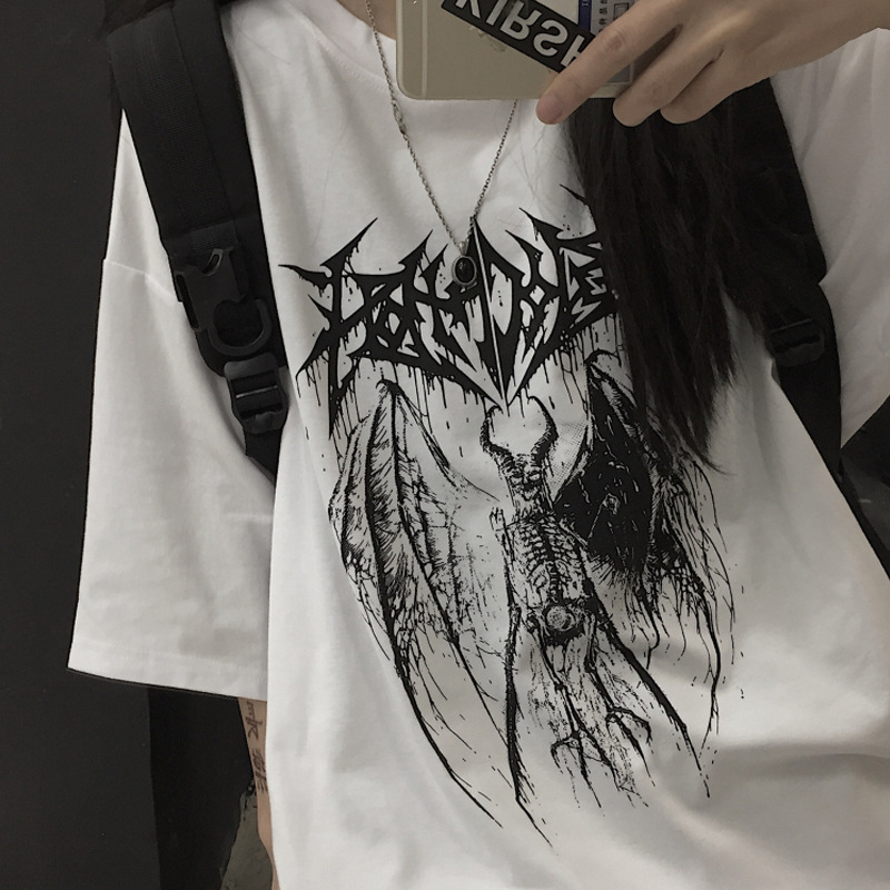 Goth Punk Devil Harajuku T-shirt / TECHWEAR CLUB / Techwear