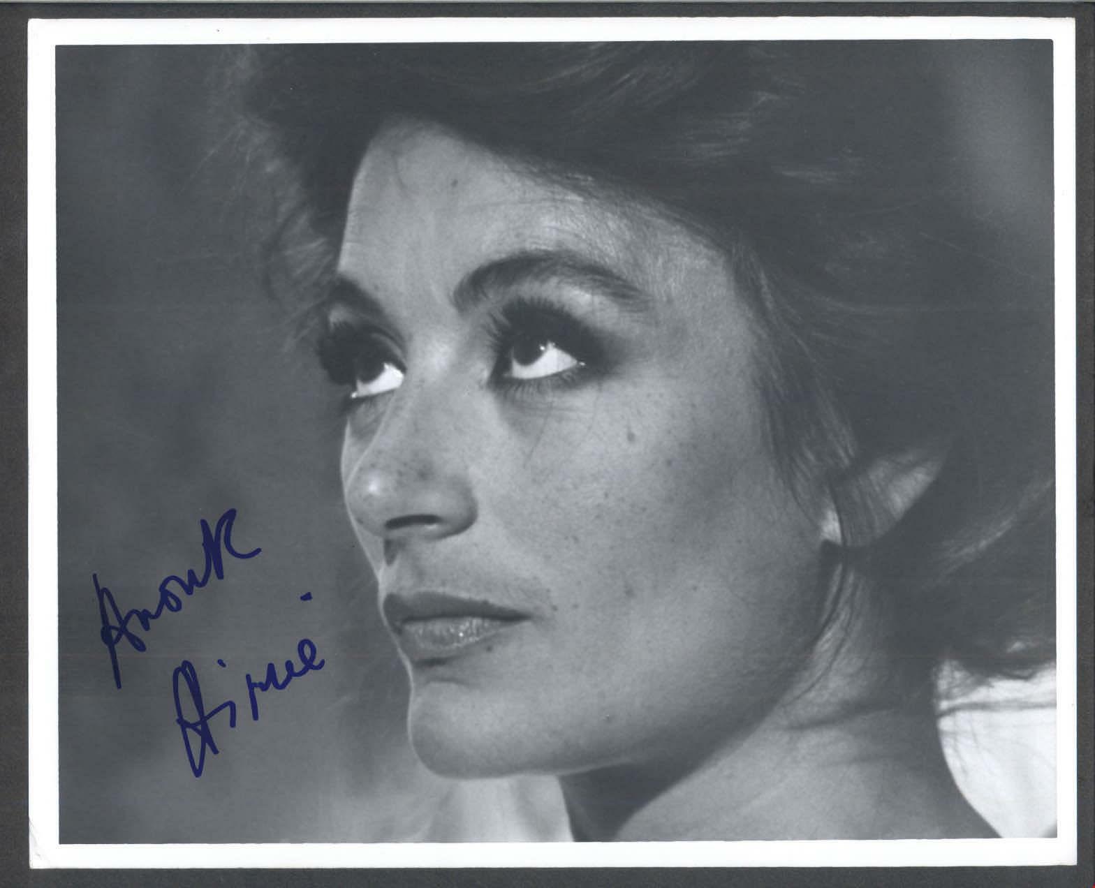 Anouk Aimee - Signed Vintage Celebrity Autograph Photo Poster painting - 8 1/2 French Actress