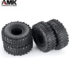 AMK 1.0" Rubber Mud Terrain Off Road Tires 24x62x22mm for 1/24 RC Crawler Car Axial SCX24 Gladiator Deadbolt 1/18 TRX4M (2PCS)