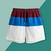 Gioiacombo&trade; Pantaloni da spiaggia da uomo con pannello tricolore
