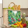 DIY Diamond Painting Linen Waterproof Handbag Shopping Storage Bag Totes Kit(with 2pcs diamond painting)